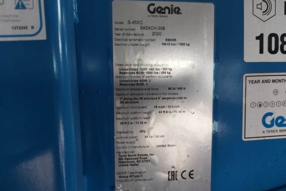 Genie S45XC Valid inspection, *Guarantee! 15.5m Working S45XC Valid inspection, *Guarantee! 15.5m Working 2020 2 image 6