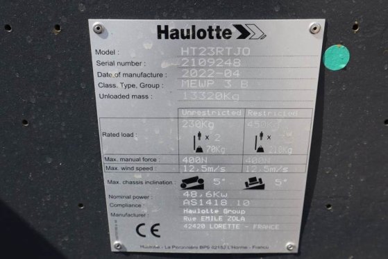 Haulotte HT23RTJ O Valid Inspection, *Guarantee! Diesel, 4x Haulotte HT23RTJ O Valid Inspection, *Guarantee! Diesel, 4x 20...