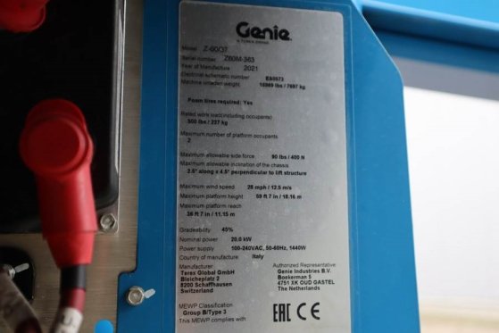 Genie Z60/37FE Valid Inspection, *Guarantee! Hybrid, 4x4 Z60/37FE Valid Inspection, *Guarantee! Hybrid, 4x4 2021 2 image 6