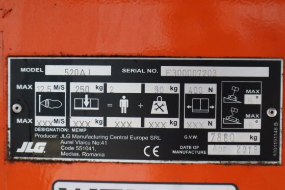 JLG 520AJ Valid inspection, *Guarantee! Diesel, 4x4 Dr 520AJ Valid inspection, *Guarantee! Diesel, 4x4 Dr 2019 2 image 6