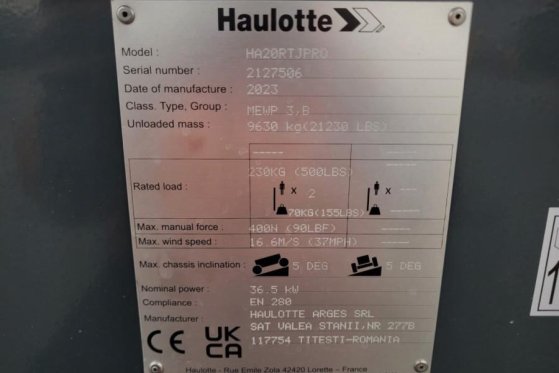 Haulotte HA20RTJ Pro Valid inspection, *Guarantee! 20.6 m W Haulotte HA20RTJ Pro Valid inspection, *Guarantee! 20.6 m W 20...