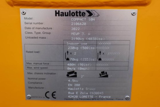 Haulotte Compact 10N Valid Inspection, *Guarantee! 10m Work Haulotte Compact 10N Valid Inspection, *Guarantee! 10m Work 20...