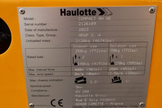 Haulotte Compact 8N Valid inspection, *Guarantee! 8m Workin Haulotte Compact 8N Valid inspection, *Guarantee! 8m Workin 20...