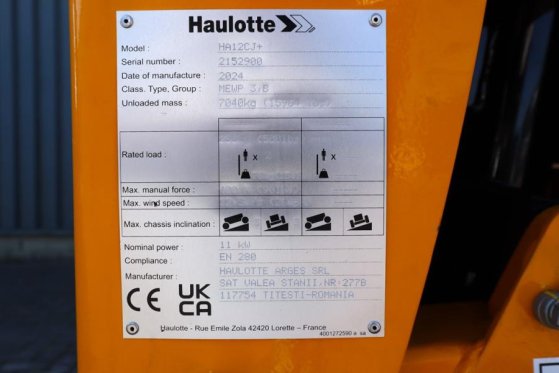 Haulotte HA12CJ+ Valid inspection, *Guarantee! Electric, 12 Haulotte HA12CJ+ Valid inspection, *Guarantee! Electric, 12 20...