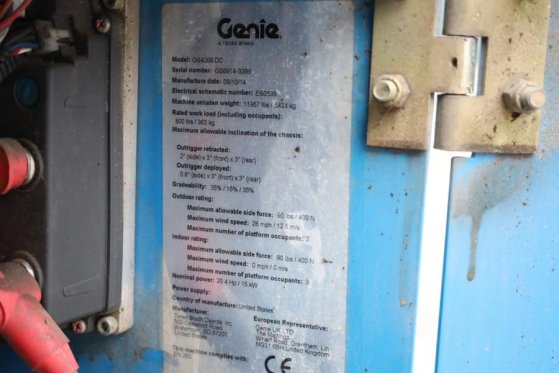 Genie GS4069 Electric, 14m Working Height, 363kg Capacit GS4069 Electric, 14m Working Height, 363kg Capacit 2014 2 Scissor...