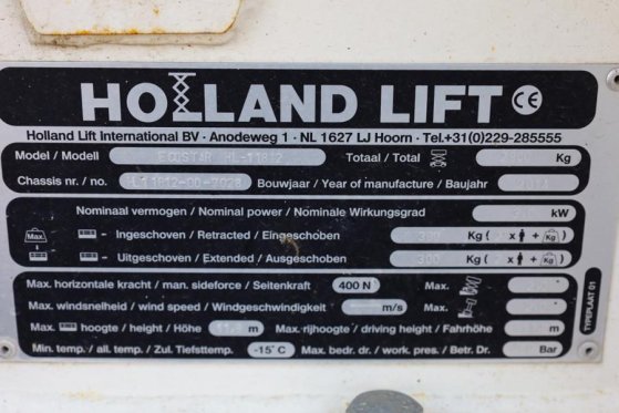 Holland Lift Ecostar HL-11812 Electric, 14m Working Height, 300 Holland lift Ecostar HL-11812 Electric, 14m Working Height...