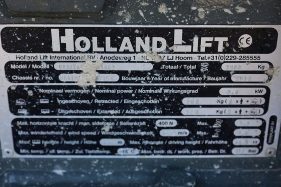 Holland Lift Ecostar HL-11812 Electric, 14m Working Height, 300 Holland lift Ecostar HL-11812 Electric, 14m Working Height...