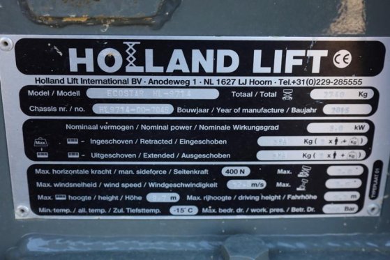 Holland Lift Ecostar HL-9714 Electric, 12m Working Height, 325k Holland lift Ecostar HL-9714 Electric, 12m Working Height,...