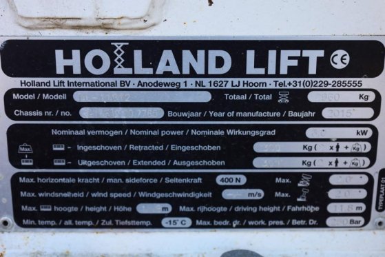 Holland Lift Ecostar HL-11812 Electric, 14m Working Height, 300 Holland lift Ecostar HL-11812 Electric, 14m Working Height...