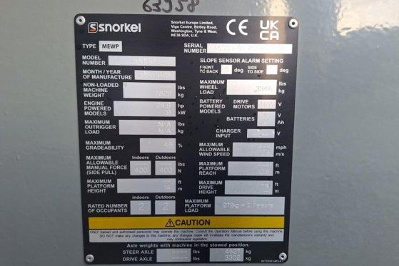 Snorkel 460SJ Valid Inspection, *Guarantee! CE, Diesel, 4x 460SJ Valid Inspection, *Guarantee! CE, Diesel, 4x 2025 2 image 6