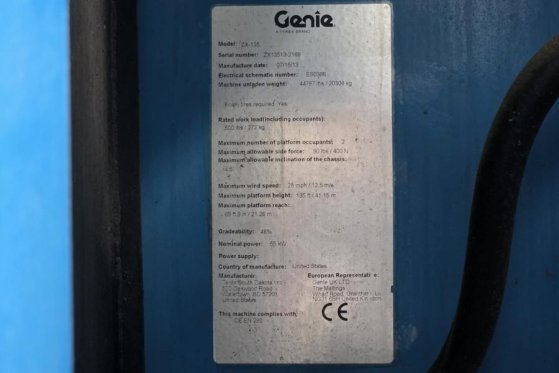 Genie ZX135/70 Diesel, 4x4x4 Drive, 43m Lifting Height, ZX135/70 Diesel, 4x4x4 Drive, 43m Lifting Height, 2013 2 image 6