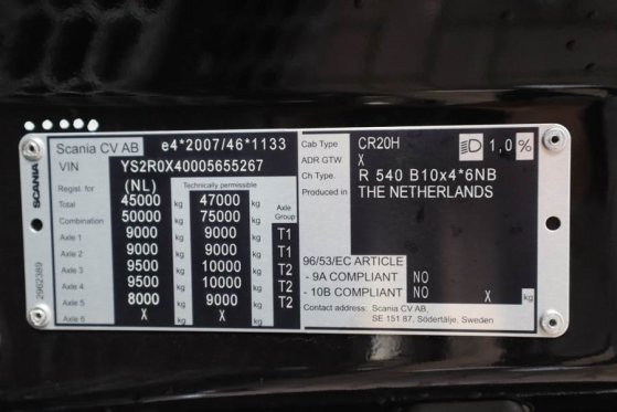Scania R540 B10x4 Valid inspection, *Guarantee! 10x4x6 Dr 8083 2023 2 Mobile Cranes image 6