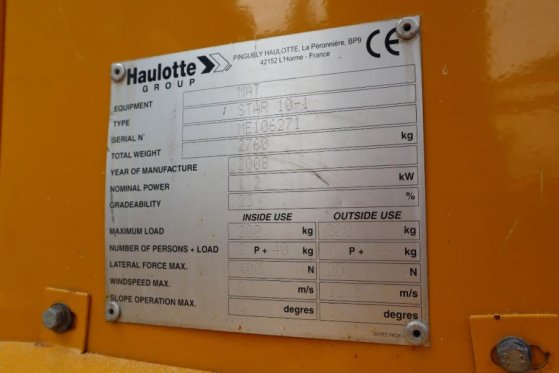 Haulotte STAR 10 As-Is, Electric, 10m Working Height, 3m Re Haulotte STAR 10 As-Is, Electric, 10m Working Height, 3m Re 20...