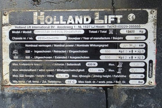 Holland Lift Combistar B-195DL25-4WD/P/N Diesel, 4x4 Drive, 21. Holland lift Combistar B-195DL25-4WD/P/N Diesel, 4x4 Drive...