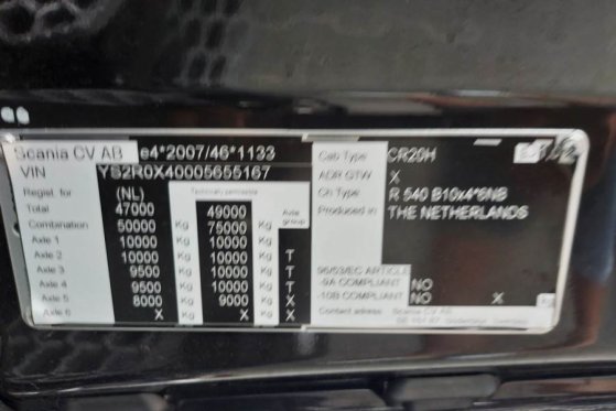 Scania R540 B10x4 Valid inspection, *Guarantee! 10x4x6 Dr 8083 2023 2 Mobile Cranes image 6