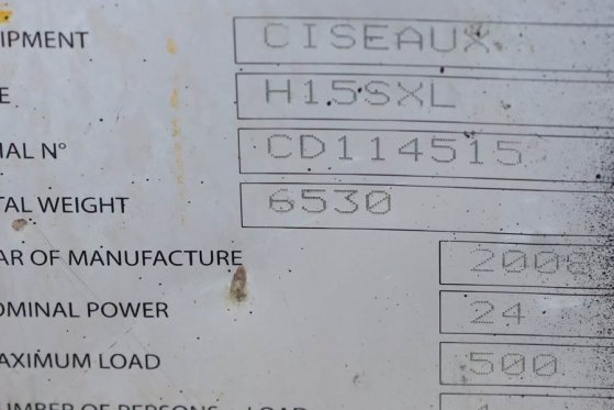 Haulotte H15SXL Diesel, 4x4 Drive, 15m Working Height, 500k Haulotte H15SXL Diesel, 4x4 Drive, 15m Working Height, 500k 20...