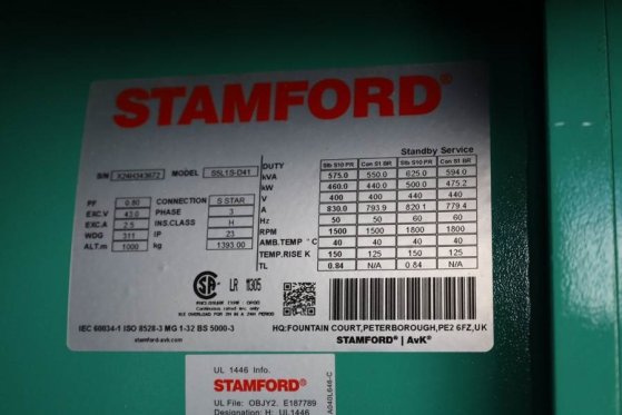 Cummins C550D5Q Declaration of Conformity, Diesel, 550kVA, C550D5Q Declaration of Conformity, Diesel, 550kVA, 2025 2 Gener...