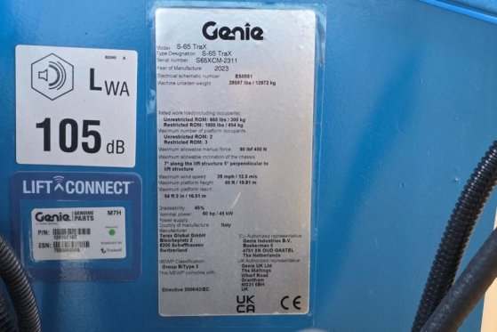 Genie S65XC Trax Diesel, 4x4 Drive Trax, 22m Working Hei S65XC Trax Diesel, 4x4 Drive Trax, 22m Working Hei 2023 2 image 6
