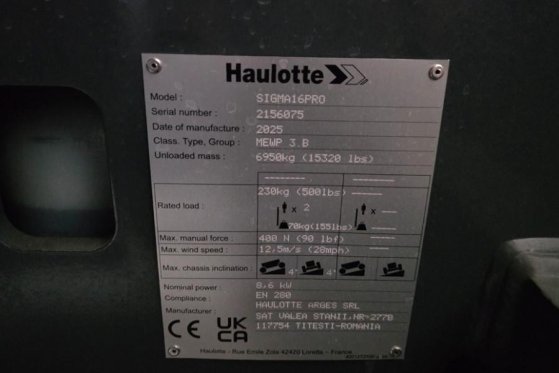 Haulotte SIGMA 16PRO NEW / UNUSED, Valid Inspection, *Guara Haulotte SIGMA 16PRO NEW / UNUSED, Valid Inspection, *Guara 20...