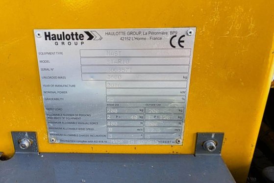 Haulotte STAR 10 Electric, 10m Working Height, 3m Reach, 20 Haulotte STAR 10 Electric, 10m Working Height, 3m Reach, 20 20...