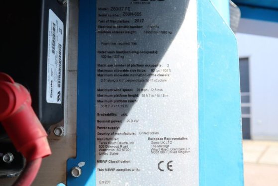 Genie Z60/37FE Valid Inspection, *Guarantee! Hybrid, 4x4 Z60/37FE Valid Inspection, *Guarantee! Hybrid, 4x4 2017 2 image 21