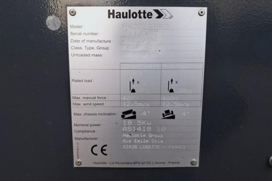 Haulotte HA20LEPRO Valid Inspection, *Guarantee! Hybrid, 4x Haulotte HA20LEPRO Valid Inspection, *Guarantee! Hybrid, 4x 20...