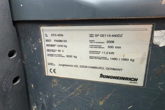 Jungheinrich EFG425K Electric, 2500kg Capacity, Lifting Height EFG425K Electric, 2500kg Capacity, Lifting Height 2009 2 Fo...
