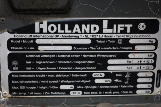 Holland Lift Ecostar HL-11812 Electric, 14m Working Height, 300 Holland lift Ecostar HL-11812 Electric, 14m Working Height...