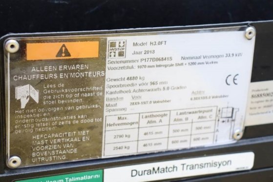 Hyster H3.0FT Valid inspection, *Guarantee! Diesel, Tripl H3.0FT Valid inspection, *Guarantee! Diesel, Tripl 2018 2 Forkli...
