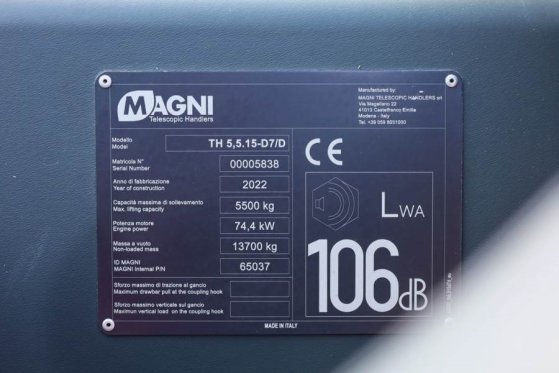 Magni - TH5,5.15-D7/D Diesel, 4x4x4 Drive, 5.5t Ca MAGNI - TH5,5.15-D7/D Diesel, 4x4x4 Drive, 5.5t Ca 2022 2 image 21