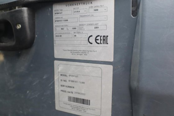 Toyota 8FBM16T Valid inspection, *Guarantee! Electric, 5 8FBM16T Valid inspection, *Guarantee! Electric, 5 2022 2 Forklift...