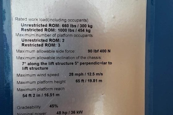 Genie S65XC Valid inspection, *Guarantee! Diesel, 4x4 Dr S65XC Valid inspection, *Guarantee! Diesel, 4x4 Dr 2020 2 image 16