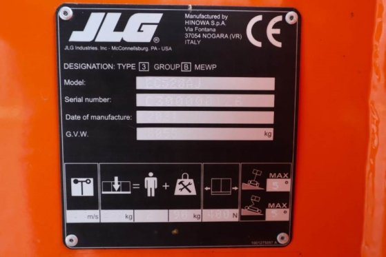 JLG EC520AJ Electric, 18m Working Height, 10.65m Reach EC520AJ Electric, 18m Working Height, 10.65m Reach 2021 2 image 21