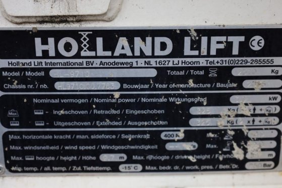 Holland Lift Ecostar HL-9710 Electric, 12m Working Height, 325k Holland lift Ecostar HL-9710 Electric, 12m Working Height,...