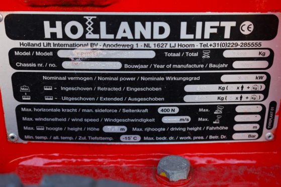 Holland Lift Ecostar HL-7810 Electric, 10m Working Height, 450k Holland lift Ecostar HL-7810 Electric, 10m Working Height,...