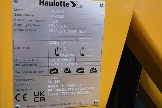 Haulotte HA12CJ+ Guarantee! Electric, 12 m Working Height, Haulotte HA12CJ+ Guarantee! Electric, 12 m Working Height, 2025...