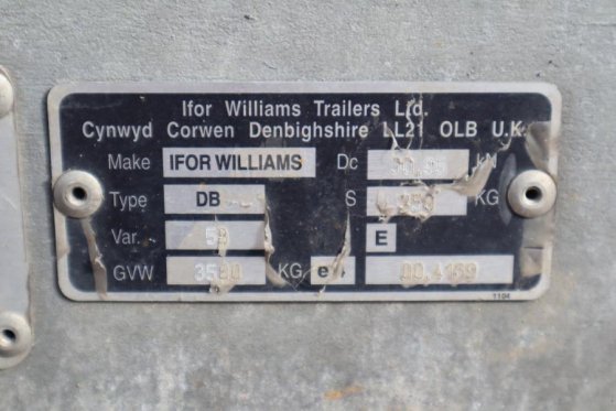 Ifor Williams 2HB 2 Axel Trailer, 2.856 kg Capacity, Incl Loadin IFOR WILLIAMS 2HB 2 Axel Trailer, 2.856 kg Capacity, Incl...