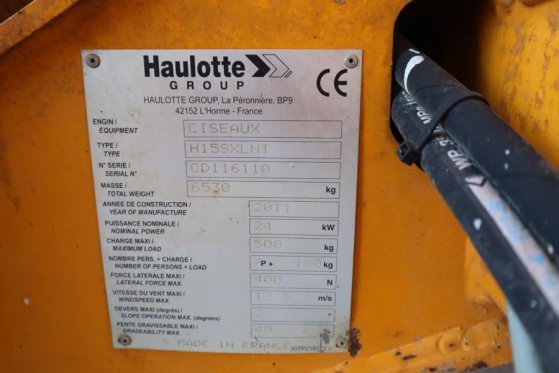 Haulotte H15SXL Diesel, 4x4 Drive, 15m Working Height, 500k Haulotte H15SXL Diesel, 4x4 Drive, 15m Working Height, 500k 20...