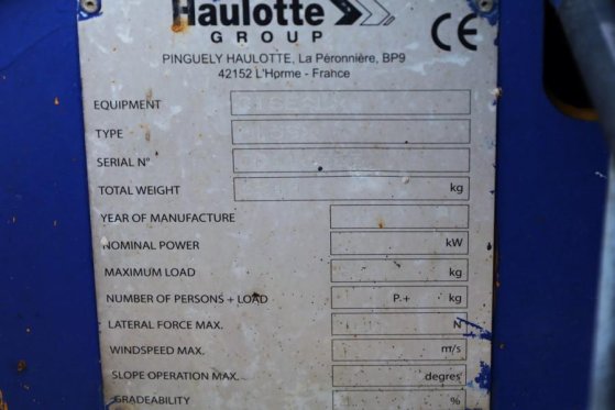 Haulotte H15SX Diesel, 4x4 Drive 15 Working Height, 500kg C Haulotte H15SX Diesel, 4x4 Drive 15 Working Height, 500kg C 20...