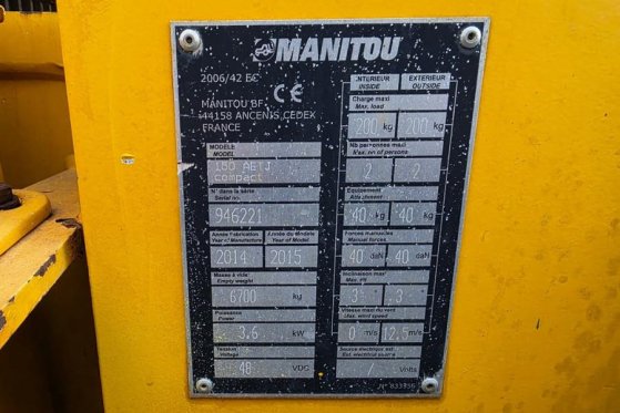 Manitou 150ATJ As-Is, Electric, 15m Working Height, 6.5m R 150ATJ As-Is, Electric, 15m Working Height, 6.5m R 2014 2 image 21