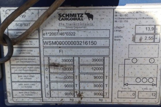Schmitz Cargobull SCB3ST CoC Documents, TuV Loading Certif Schmitz Cargobull SCB3ST CoC Documents, TuV Loading Certif 2015...