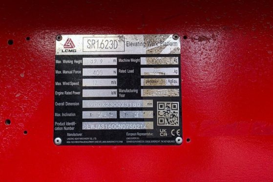 LGMG SR1623D Diesel 4x4 Drive, 18m Working Height, 680 LGMG SR1623D Diesel 4x4 Drive, 18m Working Height, 680 2023 2 Sciss...