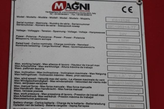 Magni ES1212E Electric, 12m Working Height, 320kg Capaci MAGNI ES1212E Electric, 12m Working Height, 320kg Capaci 2019 2 S...