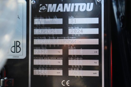 Manitou MT933 EASY 75D ST5 S1 Valid inspection, *Guarantee MT933 EASY 75D ST5 S1 Valid inspection, *Guarantee 2024 2 image 21