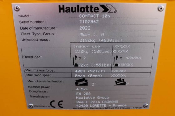 Haulotte Compact 10N Valid Inspection, *Guarantee! 10m Work Haulotte Compact 10N Valid Inspection, *Guarantee! 10m Work 20...