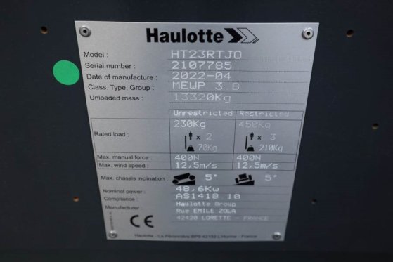 Haulotte HT23RTJ O Valid Inspection, *Guarantee! Diesel, 4x Haulotte HT23RTJ O Valid Inspection, *Guarantee! Diesel, 4x 20...