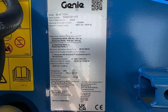 Genie S45XC Trax Valid inspection, *Guarantee! Diesel, 4 S45XC Trax Valid inspection, *Guarantee! Diesel, 4 2026 2 image 21