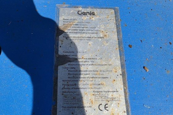 Genie GS2632 Electric, 10m Working Height, 227kg Capacit GS2632 Electric, 10m Working Height, 227kg Capacit 2015 2 Scissor...