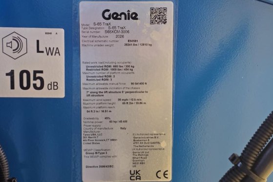 Genie S65XC Trax Valid inspection, *Guarantee! Diesel, 4 S65XC Trax Valid inspection, *Guarantee! Diesel, 4 2026 2 image 6