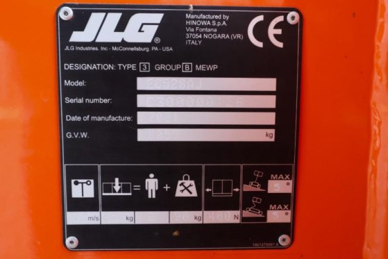 JLG EC520AJ Electric, 18m Working Height, 10.65m Reach EC520AJ Electric, 18m Working Height, 10.65m Reach 2021 2 image 6
